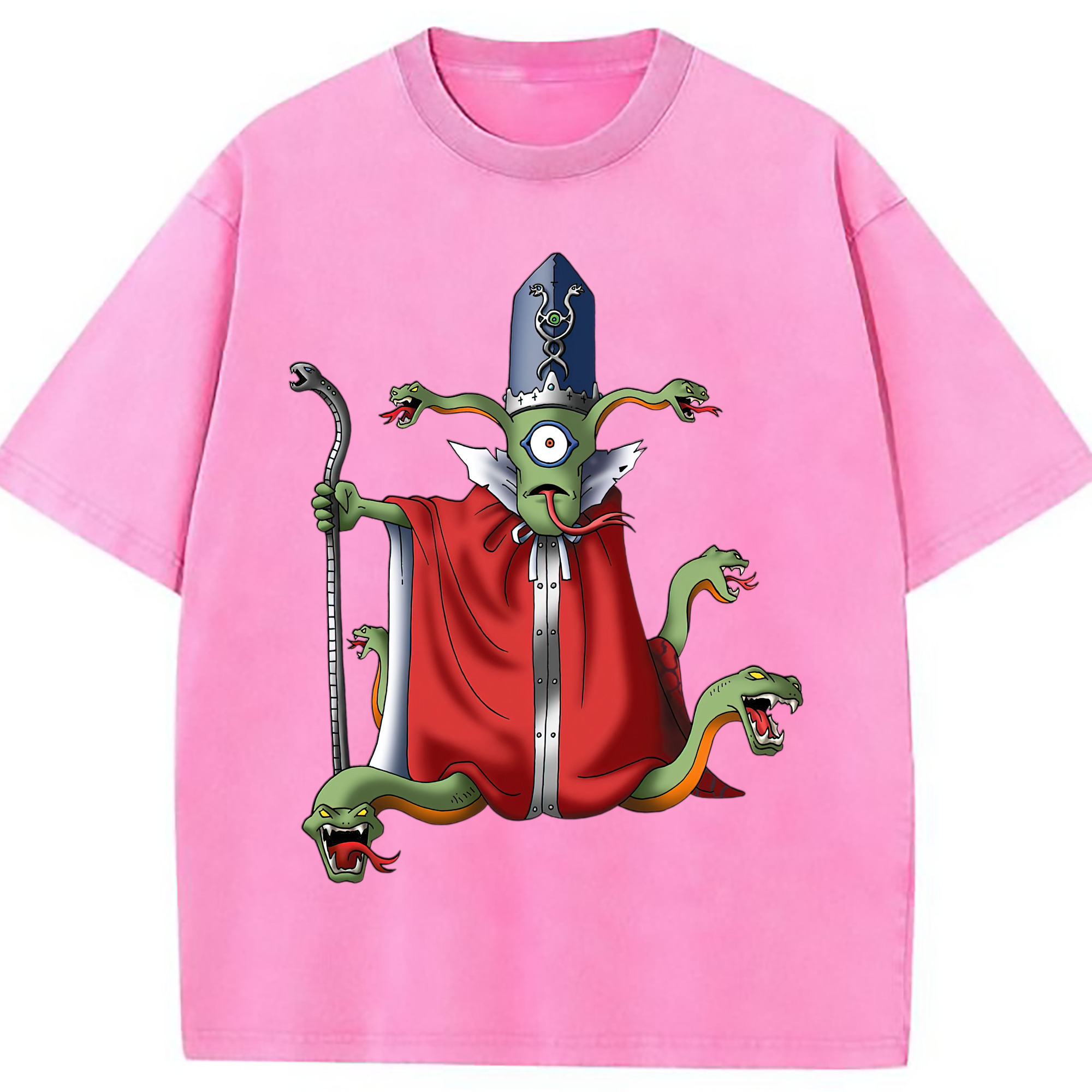 （画像用） ドラゴンクエスト Doragon Kuesuto Dragon Quest 綿100% ヴィンテージ風 半袖Tシャツ（フロントプリント）